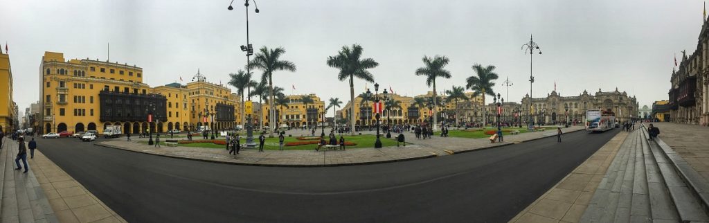 Plaza de Armas, centro histórico de Lima.